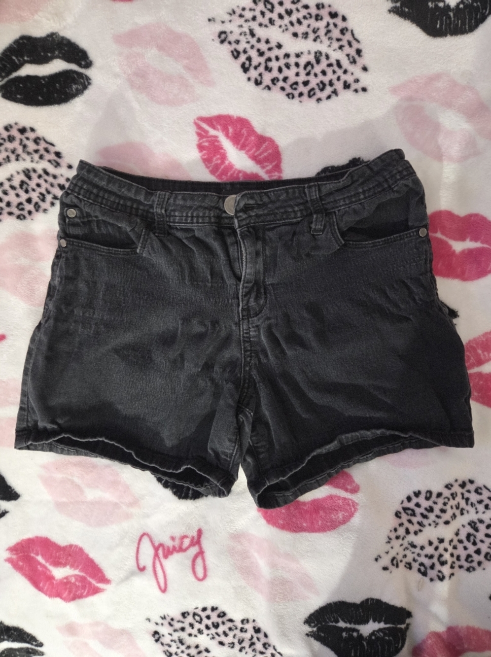 Women's Black Denim Shorts